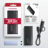 Axagon EEM2-SB2 Externes USB-C 3.2 Gen 2 Metallgehäuse für M.2 NVMe & SATA SSD-Festplatten. Schraubenlos