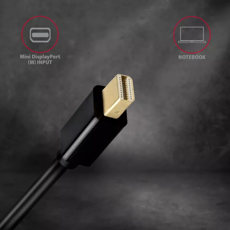 Axagon RVDM-HI14C2 Mini DisplayPort auf HDMI Adapterkabel 4K 30Hz 1,8m