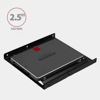 Axagon RHD-125B Einbaurahmen für 1x 2,5 Zoll in 3,5-Zoll-Schacht - Schwarzes Metall