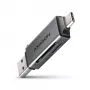 Axagon CRE-DAC USB-C+ USB-A 5 Gbps MINI 2-Slot & LUN SD/microSD Kartenleser USB 3.0 Type-A/Type-C Grau