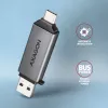Axagon CRE-DAC USB-C+ USB-A 5 Gbps MINI 2-Slot & LUN SD/microSD Kartenleser USB 3.0 Type-A/Type-C Grau