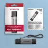 Axagon CRE-DAC USB-C+ USB-A 5 Gbps MINI 2-Slot & LUN SD/microSD Kartenleser USB 3.0 Type-A/Type-C Grau