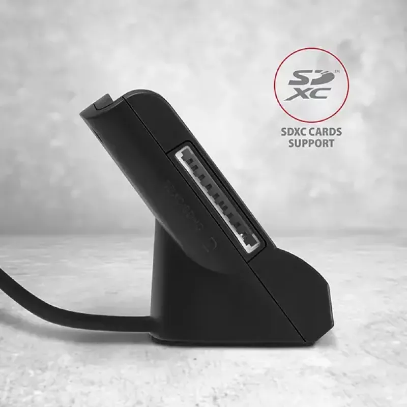 Axagon CRE-SM2 Smartcard-Lesegerät USB 2.0 Schwarz 1,3m Kabel