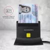 Axagon CRE-SM2 Smartcard-Lesegerät USB 2.0 Schwarz 1,3m Kabel