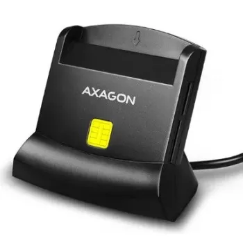 Axagon CRE-SM2 Smartcard-Lesegerät USB 2.0 Schwarz 1,3m Kabel