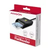 Axagon CRE-SM3N USB-A Smartcard-/ID-Karten-Flachlesegerät, USB 2.0, 1,3 m, Schwarz, 57 g