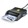 Axagon CRE-SM3SD USB Smartcard- & SD/microSD/SIM-Flachkartenleser Indoor USB 2.0 Schwarz