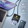 Axagon CRE-SM3SD USB Smartcard- & SD/microSD/SIM-Flachkartenleser Indoor USB 2.0 Schwarz