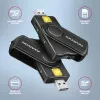 Axagon CRE-SMP2A USB Smartcard- & SD/microSD/SIM PocketReader Kartenleser Indoor USB Typ-A/USB Typ-C Schwarz
