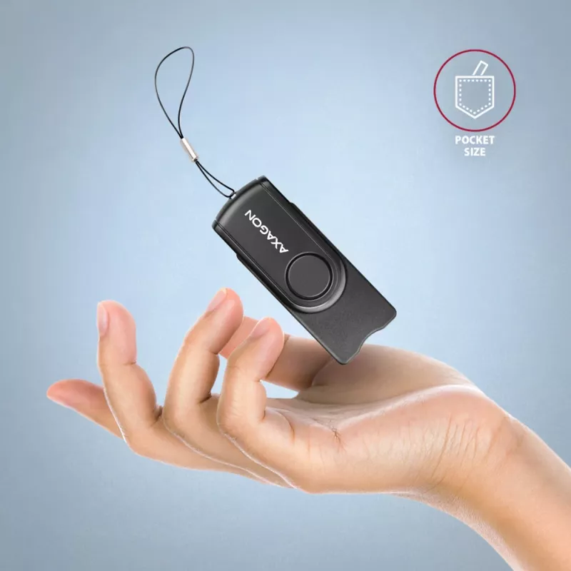 Axagon CRE-SMP2A USB Smartcard- & SD/microSD/SIM PocketReader Kartenleser Indoor USB Typ-A/USB Typ-C Schwarz