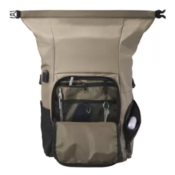 Hama Terra 39,6 cm (15,6 Zoll) Rucksack Beige, Schwarz