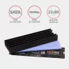 Axagon CLR-M2L10 Passiver Aluminium-Kühlkörper für alle M.2 SSDs, Größe 2280, 10 mm hoch.
