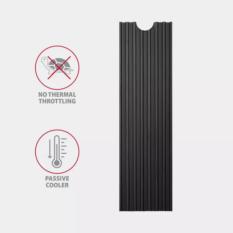 Axagon CLR-M2L3 Passive aluminium heatsink für alle M.2 SSDs, Größe 2280, Höhe 3 mm