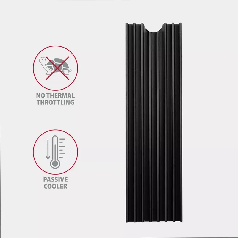 Axagon CLR-M2L6 Passive aluminum heatsink for all M.2 SSDs, size 2280, high 6 mm