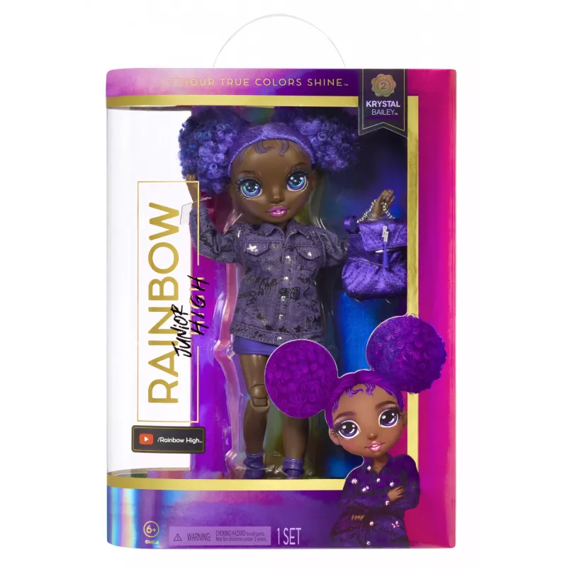 Rainbow High Junior High Puppe Series 2- Krystal, Modepuppe, weiblich, 6 Jahre, Junge/Mädchen, 230 mm, Mehrfarbig