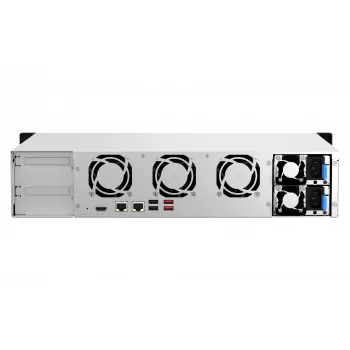QNAP TS-864EU-RP-8G NAS/Storage Server Rack (2U) Intel® Celeron® N5095 8 GB DDR4 0 TB QNAP Turbo System Schwarz