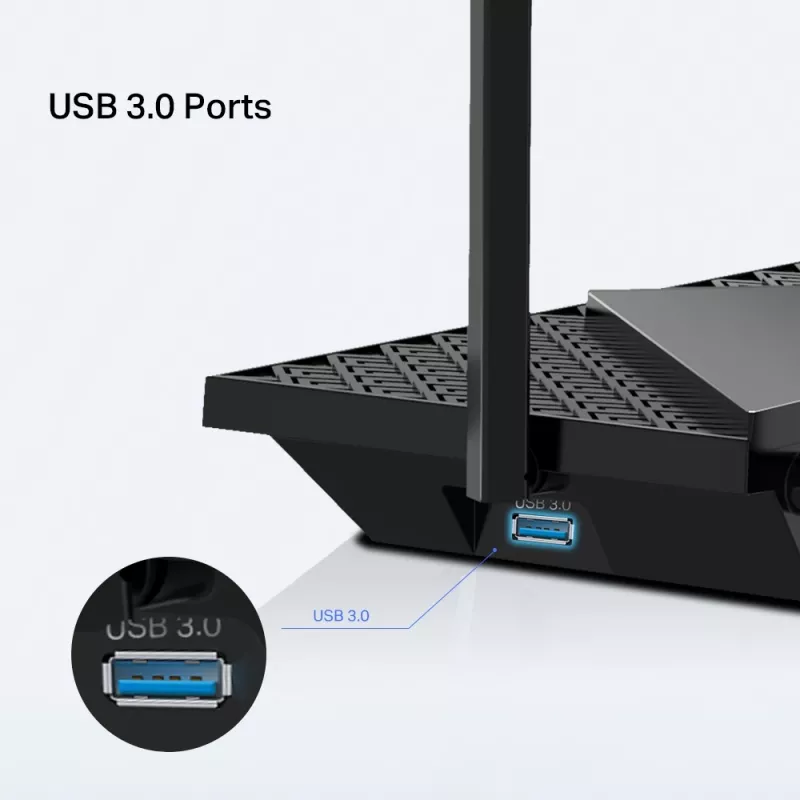 TP-Link Archer AX5400 Multi-Gigabit WiFi 6 Router, Wi-Fi 6 (802.11ax), Dualband (2,4 GHz / 5 GHz), Ethernet LAN, Schwarz, Desktop-/Stangen-Router
