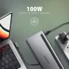 Dockingstation Axagon HMC-4KX3 USB-C 5Gbps Hub, 3x USB-A, 2x HDMI, DP, RJ-45, SD/microSD, Audio, PD 100W, Kabel 40cm