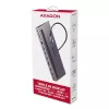 Dockingstation Axagon HMC-4KX3 USB-C 5Gbps Hub, 3x USB-A, 2x HDMI, DP, RJ-45, SD/microSD, Audio, PD 100W, Kabel 40cm