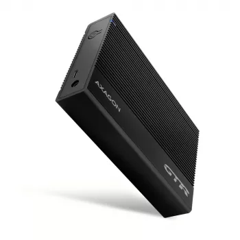 Axagon EE35-GTR USB-C 5Gbps - SATA 6G, 3.5 RIBBED box BLACK - USB Typ C HDD-Gehäuse 3,5 Zoll