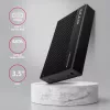 Axagon EE35-GTR USB-C 5Gbps - SATA 6G, 3.5 RIBBED box BLACK - USB Typ C HDD-Gehäuse 3,5 Zoll