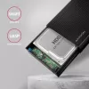 Axagon EE35-GTR USB-C 5Gbps - SATA 6G, 3.5 RIBBED box BLACK - USB Typ C HDD-Gehäuse 3,5 Zoll