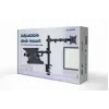 Monitorhalterung Gembird MA-DA-03 für 32-Zoll-Bildschirme, Tischklemme/Durchführung, Doppelarm, VESA 75x75–100x100, schwarz