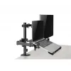 Monitorhalterung Gembird MA-DA-03 für 32-Zoll-Bildschirme, Tischklemme/Durchführung, Doppelarm, VESA 75x75–100x100, schwarz