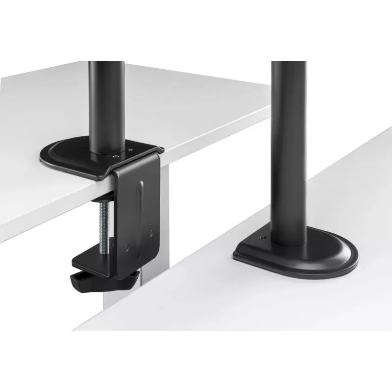 Monitorhalterung Gembird MA-DA-03 für 32-Zoll-Bildschirme, Tischklemme/Durchführung, Doppelarm, VESA 75x75–100x100, schwarz