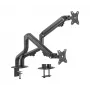 Monitorhalterung GEMBIRD MA-DA2-02 Schwarz, Doppelarm für 2 Bildschirme bis 32 Zoll, VESA 75x75–100x100, Klemm- oder Durchführungsmontage, max. Belastung 16 kg