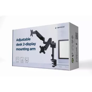GEMBIRD Verstellbare Tischhalterung für 2 Monitore, 17–32 Zoll
