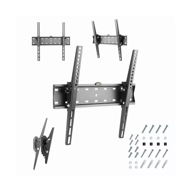 TV-Halterung Gembird WM-55T-02 für 32–55 Zoll Bildschirme, neigbar -12° bis 12°, VESA 200x200–400x400, 40 kg, schwarz