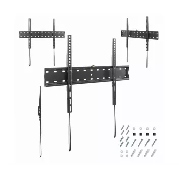 TV-Halterung Gembird WM-70F-01 Schwarz für 37-Zoll–70-Zoll-Fernseher, 40 kg, VESA 200x200–600x400, 2,5 cm flach