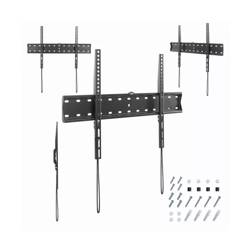 TV-Halterung Gembird WM-70F-01 Schwarz für 37-Zoll–70-Zoll-Fernseher, 40 kg, VESA 200x200–600x400, 2,5 cm flach