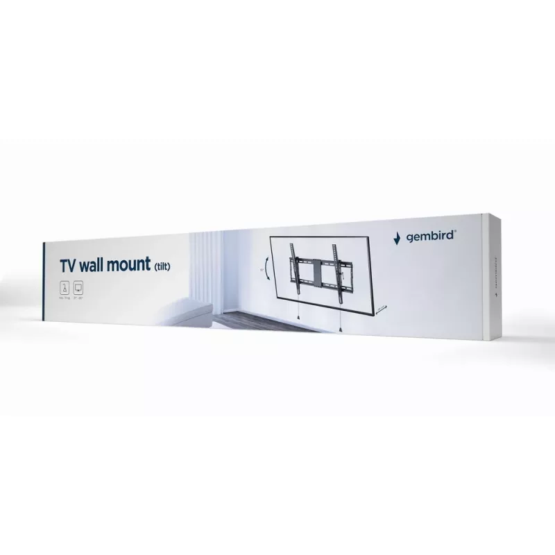 TV-Wandhalterung GEMBIRD WM-80T-01 für 37–80 Zoll Bildschirme, Stahl, neigbar -12°/+3°, VESA 200x200–600x400, 70 kg