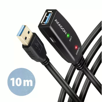 Axagon ADR-310 USB 3.2 Gen 1 A-M -> A-F aktives Verlängerungs-/Repeaterkabel 10m