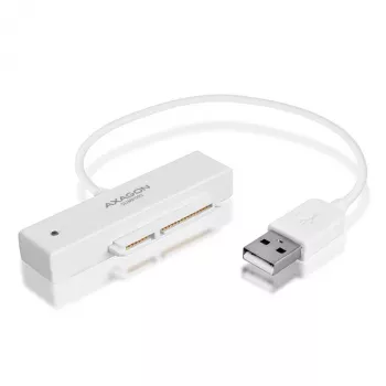 Axagon ADSA-1S USB 2.0 - 2.5 Zoll HDD SATA, HDD/SSD-Gehäuse, 2.5 Zoll, Serial ATA, Serial ATA II, Serial ATA III, 0.48 Gbit/s, USB-Anschluss, Weiß