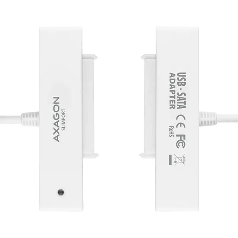 Axagon ADSA-1S USB 2.0 - 2.5 Zoll HDD SATA, HDD/SSD-Gehäuse, 2.5 Zoll, Serial ATA, Serial ATA II, Serial ATA III, 0.48 Gbit/s, USB-Anschluss, Weiß