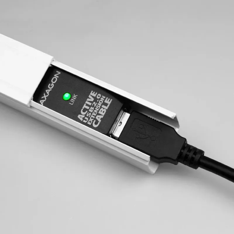 Axagon ADR-205 USB 2.0 A-M -> A-F aktives Verlängerungs-/Repeaterkabel 5m