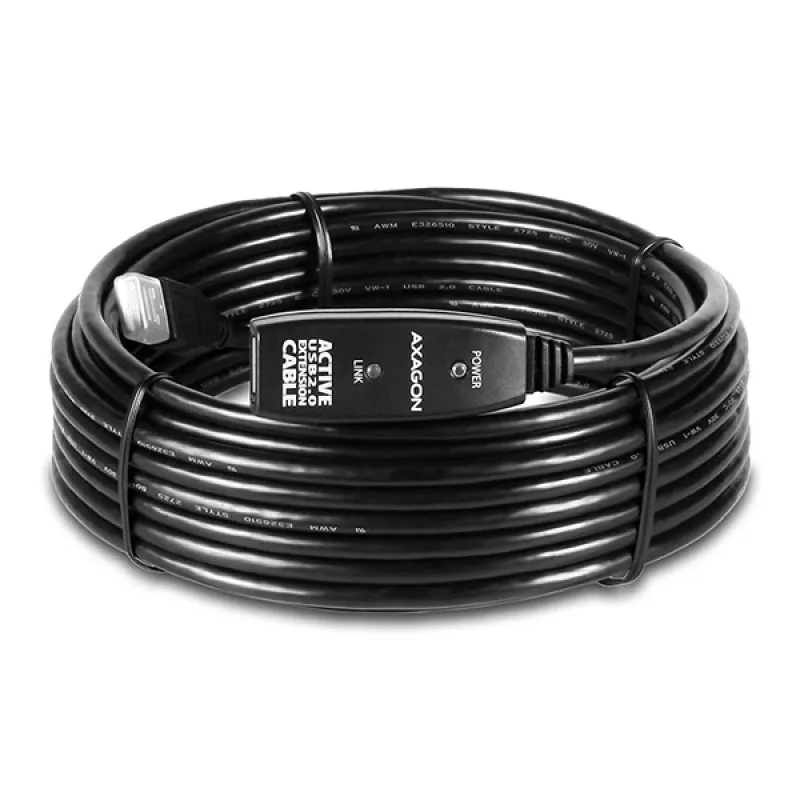 Axagon ADR-210 USB 2.0 A-M -> A-F aktives Verlängerungs-/Repeaterkabel 10 m