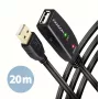 Axagon ADR-220 USB 2.0 A-M -> A-F aktives Verlängerungs-/Repeaterkabel 20 m