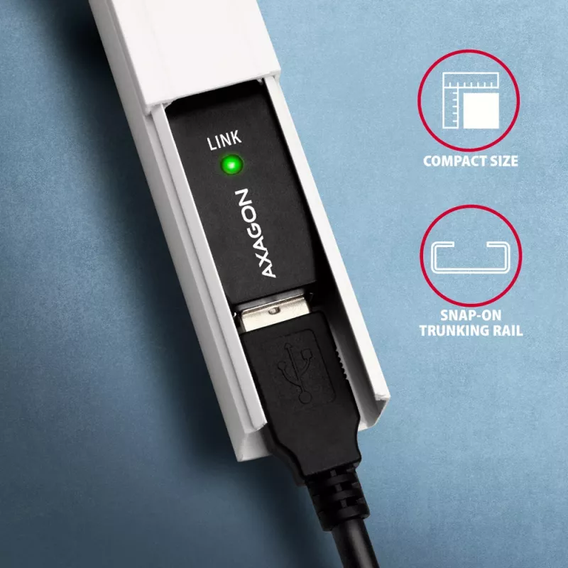 Axagon ADR-220 USB 2.0 A-M -> A-F aktives Verlängerungs-/Repeaterkabel 20 m