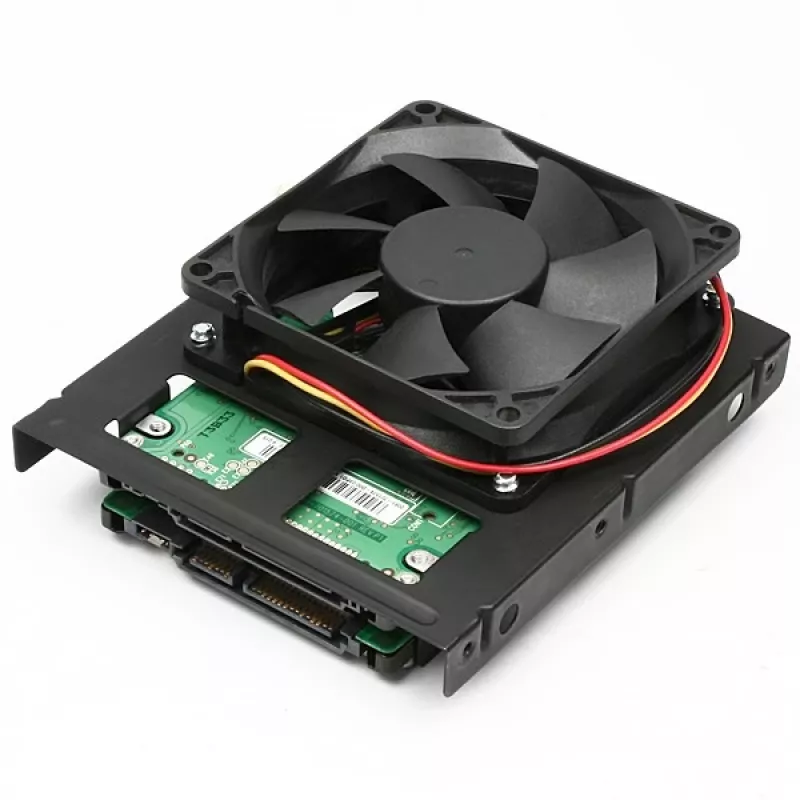 Axagon RHD-225 METAL Halterung für 2x 2,5 Zoll HDD/SSD in 3,5 Zoll Einbauschacht, Lüfterhalterung