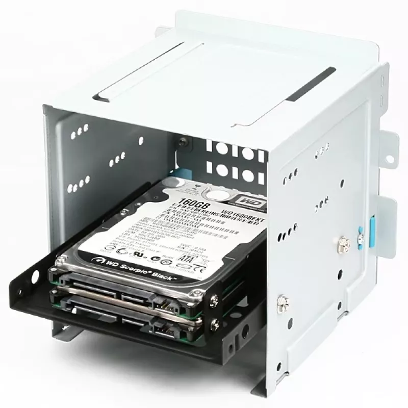 Axagon RHD-225 METAL Halterung für 2x 2,5 Zoll HDD/SSD in 3,5 Zoll Einbauschacht, Lüfterhalterung