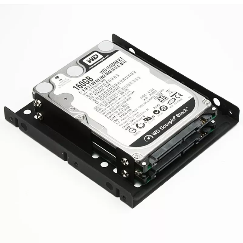 Axagon RHD-225 METAL Halterung für 2x 2,5 Zoll HDD/SSD in 3,5 Zoll Einbauschacht, Lüfterhalterung