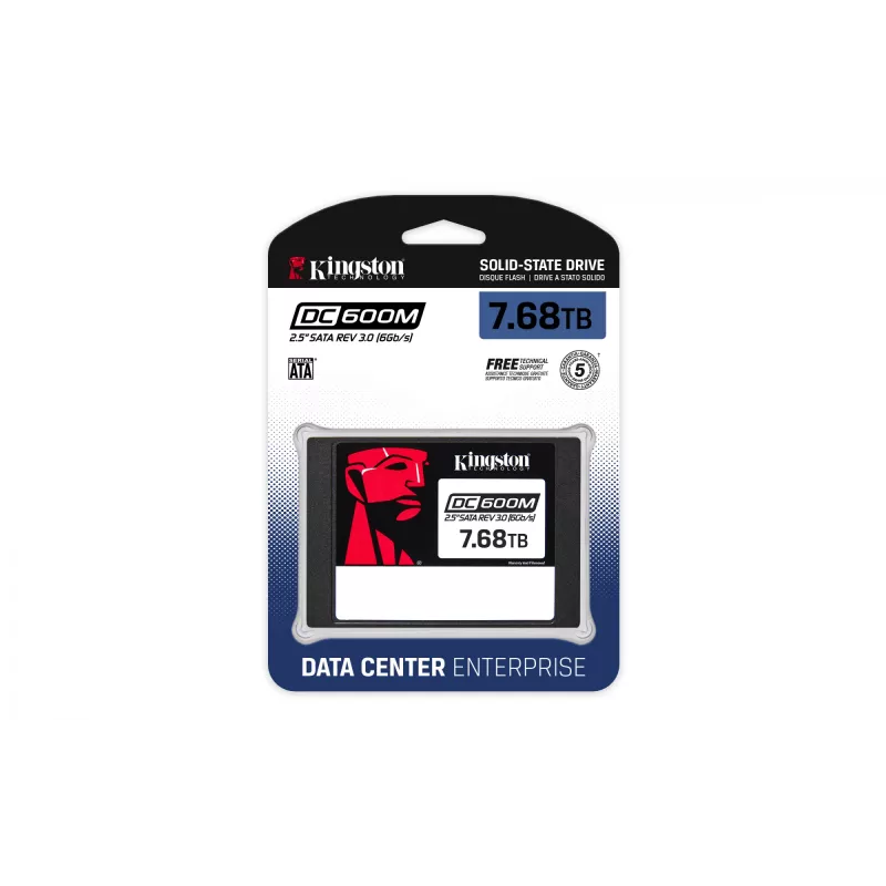 SSD-Festplatte Kingston Technology 7680G 7,68 TB 2,5 Zoll SATA SEDC600M/7680G