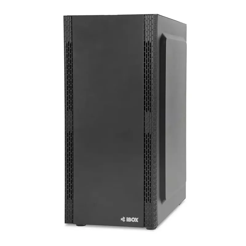 PC-Gehäuse IBOX ANTILA 39 Midi Tower — Schwarz, ATX/microATX, GPU bis 31 cm, CPU-Kühlerhöhe 150 mm