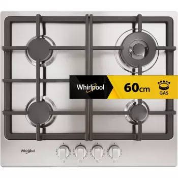 Whirlpool TGML 661 IX R Edelstahl Einbau 58 cm Gas 4 Zone(n)