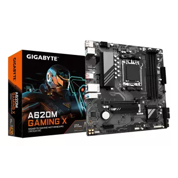 GIGABYTE A620M GAMING X Motherboard – Unterstützt AMD Ryzen 8000 CPUs, 8+2+1 Phasen Digital VRM, bis zu 8000 MHz DDR5 (OC), 1x PCIe 4.0 M.2, GbE LAN, USB 3.2 Gen 2