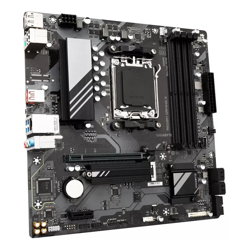 GIGABYTE A620M GAMING X Motherboard – Unterstützt AMD Ryzen 8000 CPUs, 8+2+1 Phasen Digital VRM, bis zu 8000 MHz DDR5 (OC), 1x PCIe 4.0 M.2, GbE LAN, USB 3.2 Gen 2